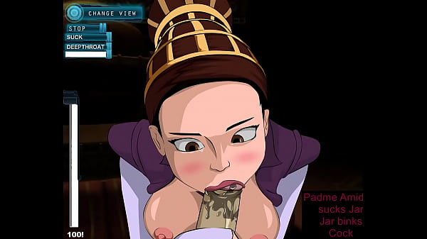 Padme Amidala succhia il grosso cazzo di Jar Jar'_s (con audio personalizzato)