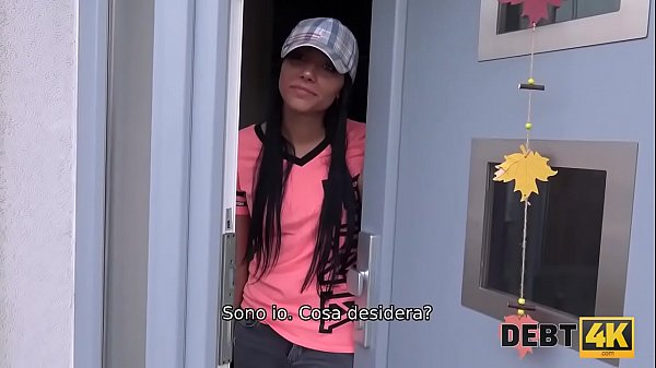 DEBT4k. A muscular man fucks a lovely young debtor who has no job