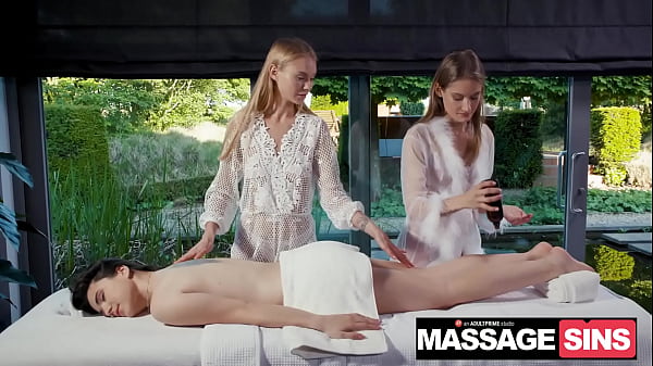 ¡Masaje de tejido profundo! Nancy A, Hailey Sanders, Tiffany Tatum para MassageSins