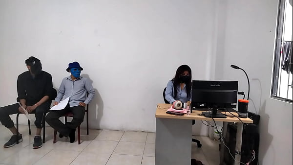 SEXY executive fucks her new employee - she gives it to him up the ass