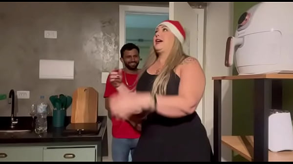 Naughty boss dresses up as Mummy Claus and has sex safely