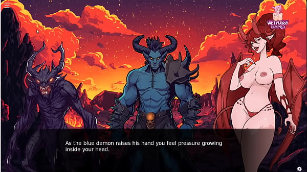 Lucky Monster Lady Pink Cerca di convincere i clienti e Lady Pink a fare un pompino e una scopata anale da un demone