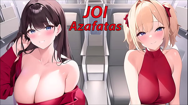 JOI hentai con las azafatas del avión. En español.