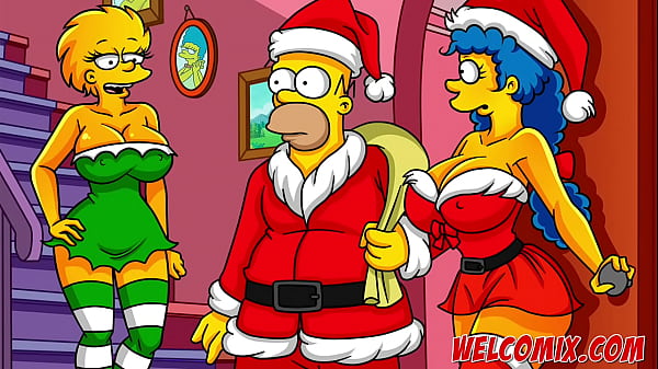 Regalo di Natale! Dare sua moglie in dono ai mendicanti! I Simptoons, i Simpson Hentai