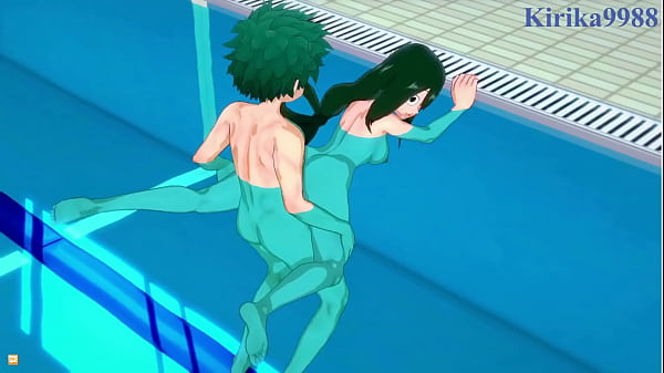 Rumi Usagiyama (Mirko) e Tsuyu Asui e Izuku Midoriya sesso intenso. - My Hero Academia Hentai