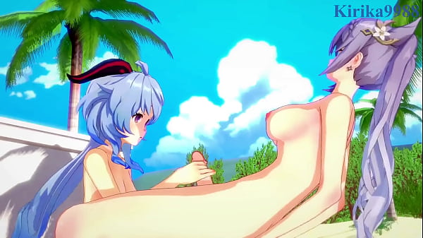 Ganyu and Keqing and Xiangling and Xinyan intense futanari sex. - Genshin Impact Hentai