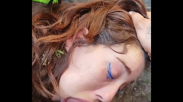 Krizia Tsunami gives me a blowjob in the streets of Pompeii