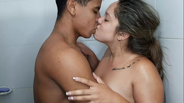 My stepsister interrupts my shower, she wants my cock. Part 2. We fuck in the shower