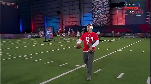 Men throw football at each other