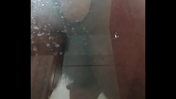 Big dildo in the ass in the shower