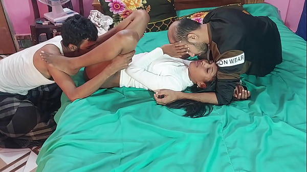 Threesome Fuck Adventure with Cuties A girl Two guys best porn ... Hanif and Popy khatun and Manik Mia