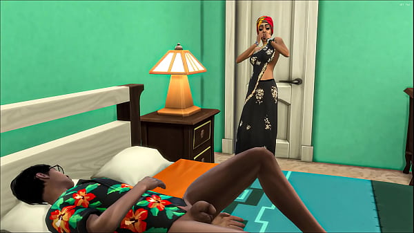 印度丧偶继母在儿子午睡时发现儿子赤身裸体躺在床上，她再也受不了了，她吮吸起来，因为她非常饥渴 - 妈妈和继子