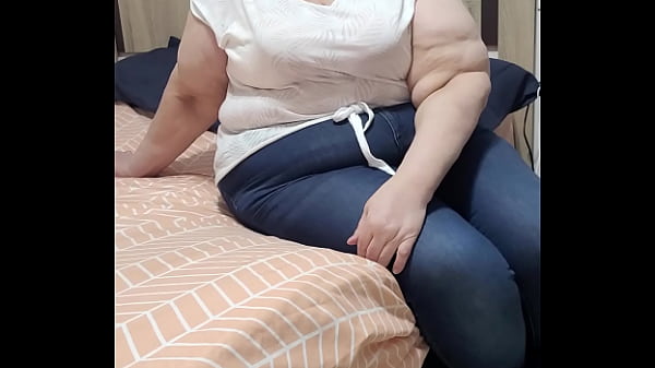 CoolMarina. horny fat woman pisses with pleasure after playing with her stick